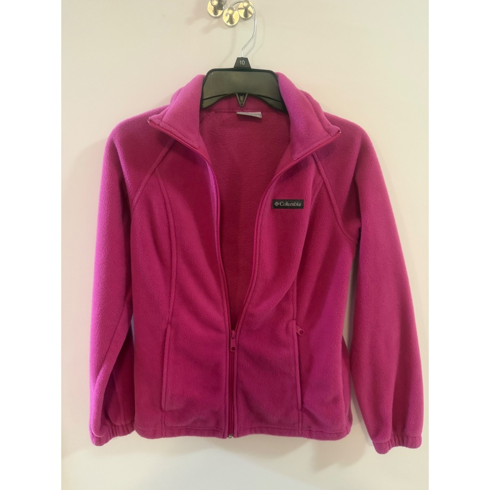 Columbia Benton Springs Full Zip Fleece Jacket Magenta Pink Womens XS